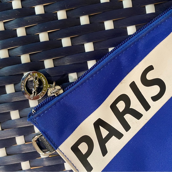 Longchamp Blue and White Cosmetic Bag - Picture 2 of 6